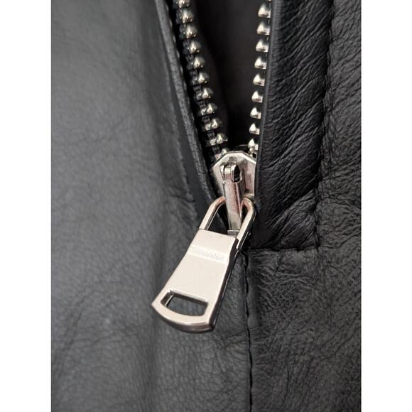 8 by YOOX Italian Leather Pencil Mid-Long Dress Black IT Size 40 US Size 4 Small - Picture 8 of 12